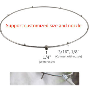 Outdoor Cooling Fan Steel Bocal Fan Umidificador Ring Fog Machine Pátio para Controle de Umidade Jardim Pátio - Product Image 4