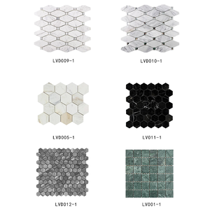 Hiện đại đá cẩm thạch Mosaic 300x300 mét MARQUINA đá tự nhiên đánh bóng hình lục giác mô hình cho tường sàn NỘI THẤT PHÒNG trang trí nội thất - Product Image 2