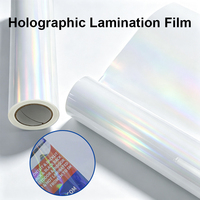 Rouleau de film de plastification à froid holographique uni, résistant aux rayures, en PVC, pour photos, artisanat d'intérieur, publicité et décoration