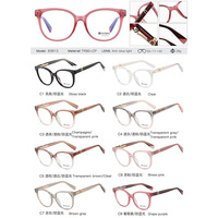 Monturas de anteojos redondos de alta calidad para mujer, gafas transparentes TR90 de diseñador de lujo, gafas de bloqueo de luz azul para mujer