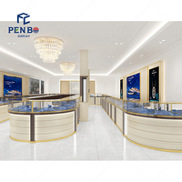 Comptoirs et étagères de présentation pour bijouterie de luxe, design de décoration de magasin de bijoux