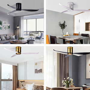 Ventilateur de plafond décoratif moderne BAOSHAN, nouveau design, 48 à 52 pouces, 3 pales en ABS, télécommande - Product Image 6
