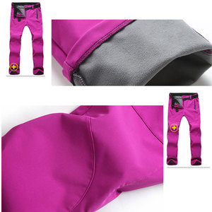 Fábrica Direta Respirável Neve Esqui Windproof Quente Soft-Shell Fleece Calças Isoladas Caminhadas Montanha Calças para homens mulheres - Product Image 6