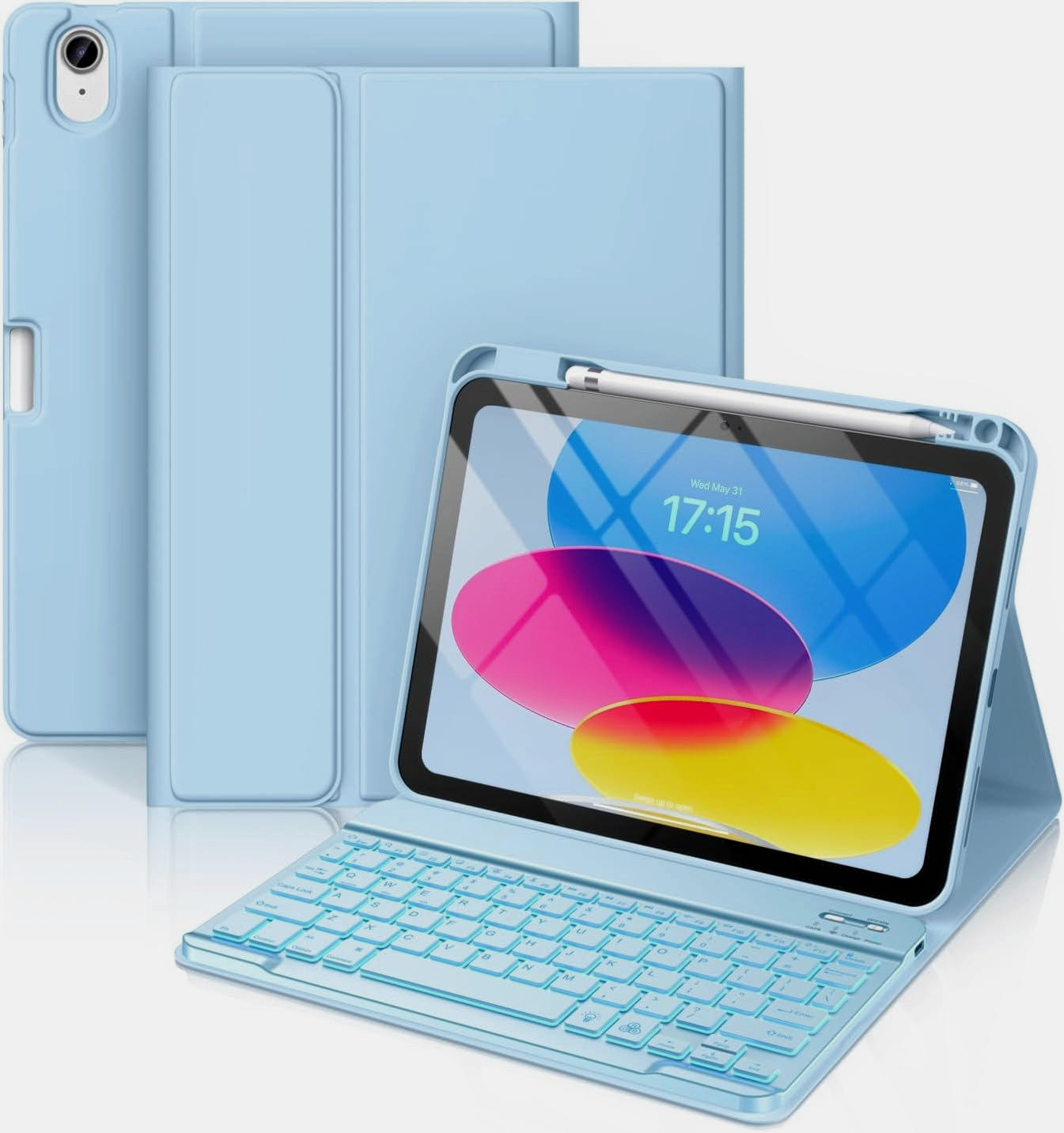 Clavier rétroéclairé bleu + monochrome