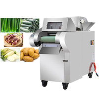 Totalmente automático, patata, zanahoria, pepino, tomate, rábano, cebolla, okra, máquina rebanadora, máquina cortadora de frutas y verduras