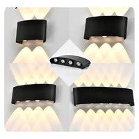 Lampu Dinding LED Aluminium Silinder Tahan Air untuk Taman Luar Ruangan dengan Pencahayaan Atas dan Bawah