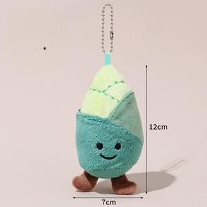 CHENXI 2025 Porte-clés de sac à dos en peluche de coton personnalisés, simulation de légumes : Brocoli, Oignons verts, Maïs - Product Image 6