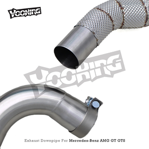 Tuyau d'échappement isolé thermiquement ODM compatible avec Mercedes Benz <span class=keywords><strong>AMG</strong></span> GT <span class=keywords><strong>GTS</strong></span> 4.0T <span class=keywords><strong>V8</strong></span> Biturbo 2015-2023 SS304 à haut débit - Product Image 2