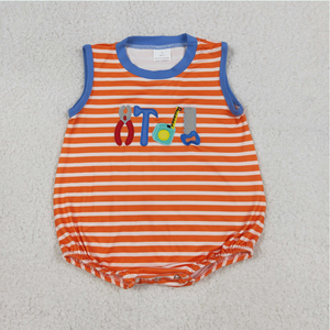 Conjunto de Ropa para Bebés Hermanos, Camiseta con Rayas y Bordado, Pantalones Cortos - Product Image 2