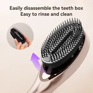 Factory Price Electric Laser Hair Growth Comb Ems Vibration Scalp Massager Brush Rf Microcurrent Meridian Red Light Therapy Comb