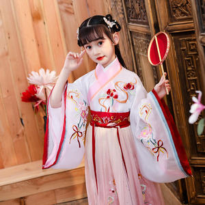Vêtements traditionnels chinois d'été pour enfants, costume Tang, robe Hanfu pour petite fille, vente en gros, 2022 - Product Image 4