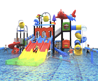 Fabricant d'équipements de jeux d'eau en plein air, conception personnalisée, prix bas, toboggan aquatique en métal et plastique pour usage domestique