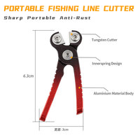 Ciseaux en aluminium pour la pêche à la mouche, pinces à poisson YLDT FG-1070 pour couper la ligne tressée, utilisation en eau salée, eau douce, en ruisseau, ciseaux dentelés