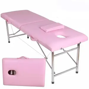High Quality Modern Portable Stainless Steel Spa Beauty Salon Lash Facial Massage Table Stainless Steel Foldable Massage Bed