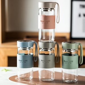 Botella de Agua de Vidrio con Tapa y Logotipo Personalizado, Reutilizable, Apta para Lavavajillas, para Camping y Uso Doméstico, con Funda de Vidrio de Borosilicato - Product Image 6