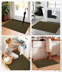 Tapis de sol de salle de bain antidérapant, doux, absorbant, séchage rapide, épais, en mousse à mémoire de forme, lavable en machine - Product Image 4