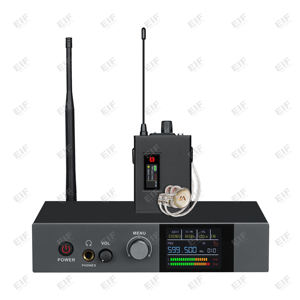 Système de monitoring intra-auriculaire sans fil EIF AC-300 de haute qualité, léger et portable, à canal unique, en métal, pour la performance scénique et le chant - Product Image 2