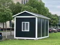 Maison conteneur préfabriquée respirante de 20 pieds avec toit à pignon, maison/bureau modulaire portable pour hôtels et immeubles de bureaux