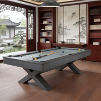 Mesa de Billar Profesional de 9 pies para Interiores, Mesa de Billar Americana con Cojín de Pizarra, Mesa de Billar para Torneos, Retorno Automático de Bolas, Patas de Madera Maciza