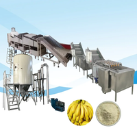 Automatische Weegbree Yam Meel Molen Machine Weegbree Poederverwerkingslijn Banaan Poeder Maken Machine