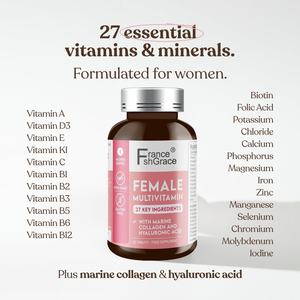 Complément multivitaminé personnalisé pour l'énergie, l'immunité et le soutien féminin, vitamines quotidiennes pour femmes, 60 comprimés, comprimés multivitaminés - Product Image 6