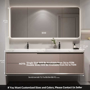 <span class=keywords><strong>Mobile</strong></span> <span class=keywords><strong>Bagno</strong></span> Moderno con Lavabo Singolo/Doppio, <span class=keywords><strong>Mobile</strong></span> Sospeso in Legno Massello con Specchio Smart, <span class=keywords><strong>Mobile</strong></span> Lavabo da <span class=keywords><strong>Bagno</strong></span> - Product Image 6