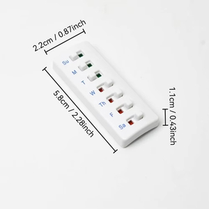 Organizador de Pastillas de ABS Duradero y Reutilizable al por Mayor, con Respaldo Curvo, Indicadores de Color para Medicamentos, Antideslizante, Portátil y Conveniente - Product Image 6