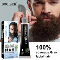 Grosir sehat Formula tanaman Herbal berbahaya apel hitam jenggot krim pewarna warna rambut sisir dan sikat