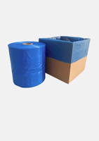 Doublures de cartons bleues robustes en LDPE recyclables, résistance à la perforation, épaisseur 0,1 mm, soufflet latéral pour un revêtement sûr des cartons, emballage industriel