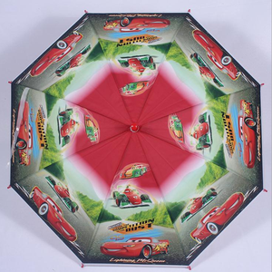 Parapluie droit pour enfants, transparent, de haute qualité, pas cher, avec motifs de dessins animés, en polyester, imprimé, couleur personnalisée, impression numérique - Product Image 2