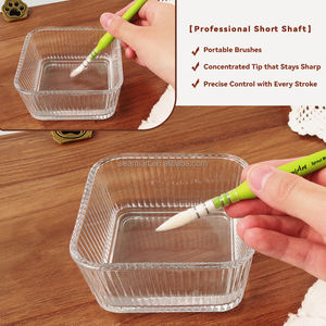 SeamiArt artiste pinceau à manche court laine Nylon mélange cheveux <span class=keywords><strong>aquarelle</strong></span> pinceau pour voyage dessin stylo cadeau de noël - Product Image 6