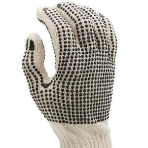 Venta al por mayor de guantes de protección laboral de punto de <span class=keywords><strong>PVC</strong></span> negro de hilo de algodón de calibre 10 para reparación de automóviles - Product Image 4