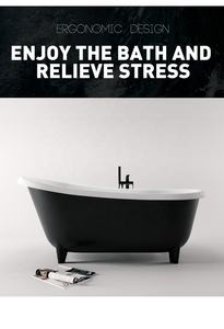 Bañera de resina acrílica con superficie sólida y cómoda, bañera de <span class=keywords><strong>hidromasaje</strong></span> GM 8002S con patas de 4 <span class=keywords><strong>pies</strong></span> - Product Image 5