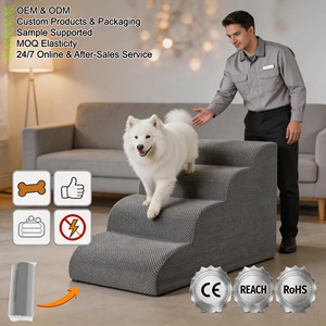Pet Stairs <b>Dog</b> Ramp Foam Climbing Steps for High <b>Bed</b> <b>Sofa</b> Small <b>Dogs</b> Puppy Non-Slip Wholesale Factory Vendor Bulk - Product Image 1