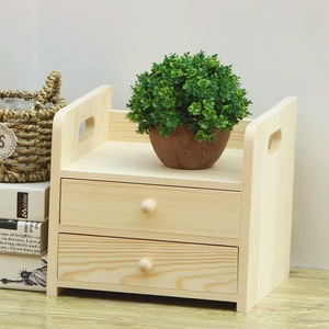 <b>Solid</b> <b>Wood</b> <b>Desk</b> Organizer Drawer Storage Box Pine Natural Color Rectangle Multipurpose Portable Standing Type Office Organizer - Product Image 4