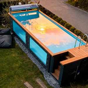 Piscina de Fibra de Vidrio Personalizada, Independiente, de Lujo, Rectangular, Lista para Nadar, Elevada, para Familias y Niños - Product Image 1