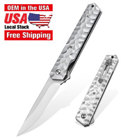 Couteau pliant de poche en aluminium aéronautique, couteau de chasse pliant portable, couteau tactique EDC pour le camping