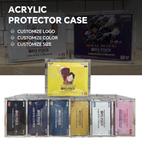 Boîte de présentation en acrylique transparente de haute qualité, personnalisée pour le jeu de cartes One Piece, avec rangement