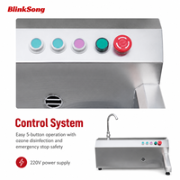 Commerciële groentewasmachine met hoge capaciteit, 304 roestvrij staal, fruitwasser met belletjesbeweging voor catering en voedselbereiding