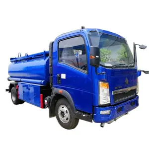 SINO truk 5000 liter Mobile diesel/bensin pengeluaran kendaraan 4X2 bahan bakar truk 5 cbm bahan bakar truk