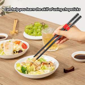 Entrenamiento de aprendizaje de grado alimenticio, ayudante de plástico chino, <span class=keywords><strong>palillos</strong></span> reutilizables, ayudantes para niños <span class=keywords><strong>principiantes</strong></span> - Product Image 3