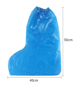 맞춤형 PE 플라스틱 부츠 커버 방수 50*40cm 긴 신발 커버 일회용 플라스틱 PE 부츠 커버 - Product Image 6