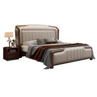 Lit en bois massif en gros, petit lit double de 1,8 mètre, mobilier de chambre à coucher, ensemble de lit en bois scandinave, ensemble de chambre à coucher