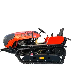 Cultivator pertanian Rotary Tiller pengendali jarak jauh Crawler Trencher untuk penyiangan