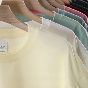 เสื้อยืดโอเวอร์ไซส์คุณภาพสูง หนัก 230 กรัม ผ้าฝ้าย 100% พิมพ์ลาย ปักลาย เรียบง่าย ไซส์พลัส สำหรับผู้ชาย เสื้อยืดสั่งทำพิเศษ - Product Image 1