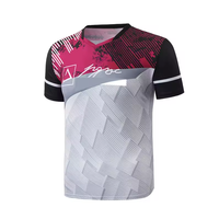Werkspreis atmungsaktiv schnell trocknend modisch individuelle Sublimations-Polyester-Tennis-Oberteile Sport-Shirt Badminton-Jekot