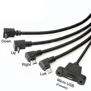 Cable de Extensión <span class=keywords><strong>Micro</strong></span>-<span class=keywords><strong>USB</strong></span> 5 Pines <span class=keywords><strong>USB</strong></span> 2.0 Macho a <span class=keywords><strong>Micro</strong></span> <span class=keywords><strong>USB</strong></span> 2.0 Hembra de <span class=keywords><strong>30cm</strong></span> 50cm con Tornillos y Orificio para Montaje en Panel - Product Image 2