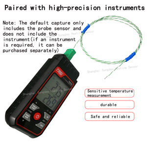سلك استشعار درجة الحرارة من نوع K، سلك قياس درجة الحرارة، زوج ملتوي أخضر وأبيض IM-K-M مع قابس أخضر - Product Image 5