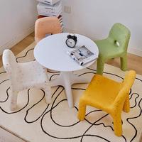 Ensemble table et chaises d'étude modernes pour enfants, table et tabouret pour tout-petits, banc en plastique robuste et durable, écologique, pour salon, bébé