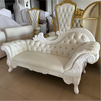 Canapé en velours blanc élégant pour la mariée, décoration de scène de réception de mariage à l'hôtel, salon SMOOTH